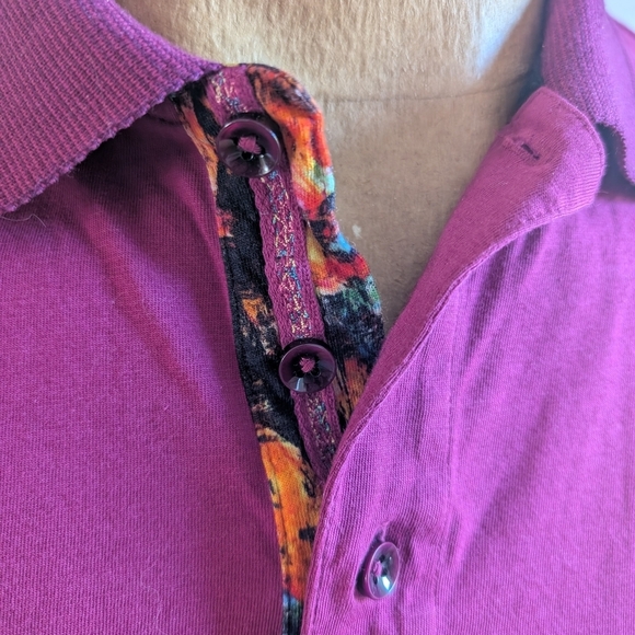 Robert Graham Magenta Polo with Skull Detail - Picture 6 of 11